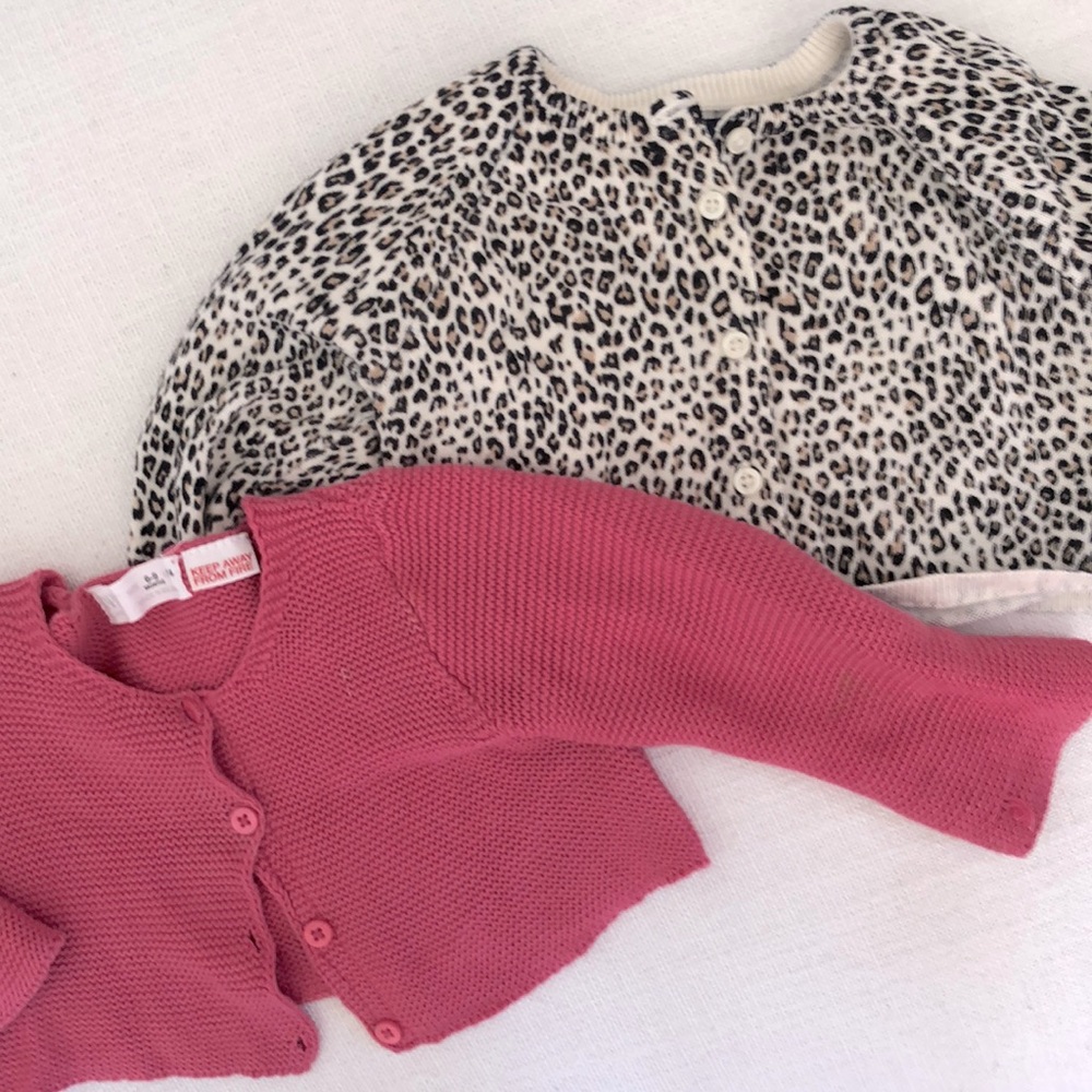 LOT 2 cardigan sweaters ZARA baby 6-12 months